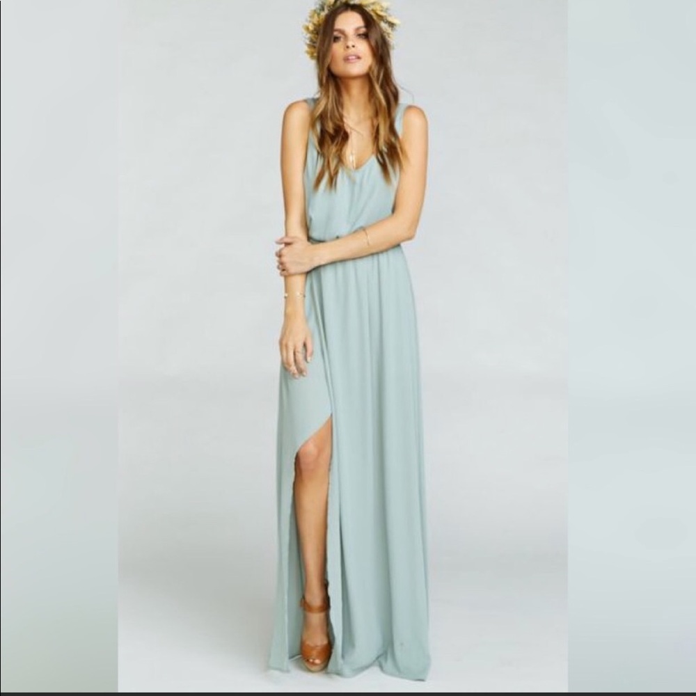 Show me your mumu Kendall maxi dress silver sage